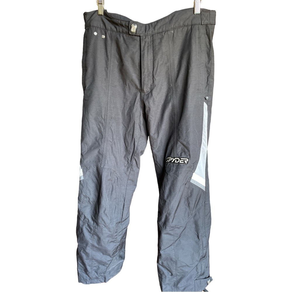 MEN SPYDER Black Snow Insulated Ski Overalls